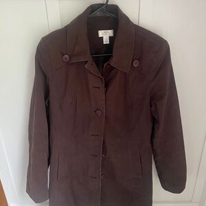 Ann Taylor light fabric trench, size small